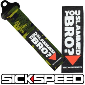 CAMOUFLAGE HIGH STRENGTH RACING TOW STRAP YOU SLAMMED BRO CAMO PATCH P11 - Picture 1 of 1