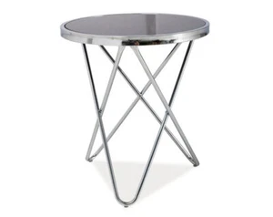 Couchtisch Glastisch Wohnzimmertisch Ziertisch 45x45x50cm schwarz Chrom 87070115 - Bild 1 von 1