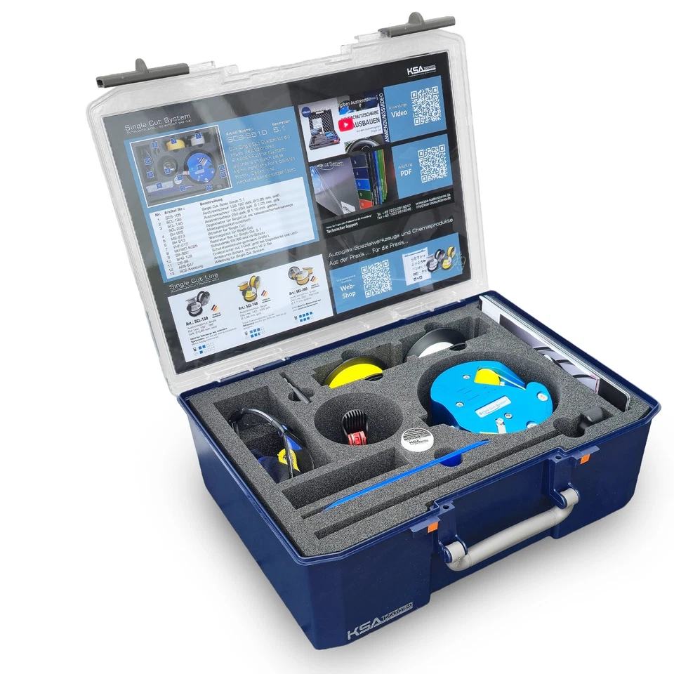 Ausglas Werkzeug Satz Kfz geklebte Scheiben Ausbau Windschutzscheibe Heckscheibe - Bild 1 von 4