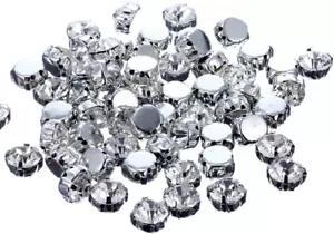 1440 Pcs Sew on Crystals Glass Rhinestones Silver Settings Rhinestone Embellishm - Picture 1 of 9