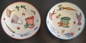 Set Of 2 Steinbock Email Handmade In Austria 3" Trinket Dishes Butter Pats - Picture 1 of 15