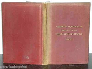 CHEMICAL EQUILIBRIUM G D Liveing 1885 HB 1st Ed Result of DISSIPATION of ENERGY - Imagen 1 de 1