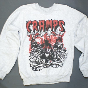 Felpa The Cramps Psychobilly Punk Rock Maglione Unisex Grigio S-3XL - Foto 1 di 1