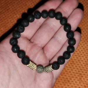 B 8 mm Natürliche Tigerauge Lavagestein Perlen Stretch Elastisch Armband für Männer Frauen - Bild 1 von 6