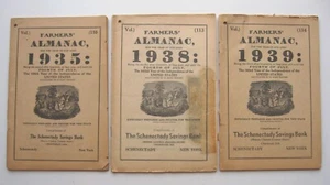 (3) FARMERS' ALMANAC 1935/1938/1939 PB Schenectady Savings Bank, New York - 42 - Picture 1 of 7