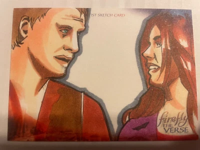 2015 UD Firefly The Verse Sketches "Malcolm & Kaylee" by Tina Berardi #1/1 Hot!! - Image 1 of 2