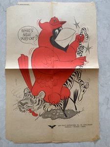 Detroit Free Press, 1968, "Was ist neu Pussycat? Tigers v Cardinals MLB Poster - Bild 1 von 1