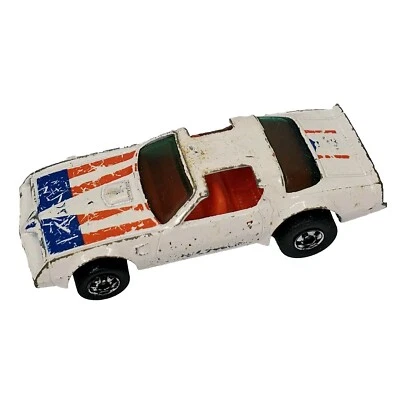 风火轮 1977 年 BW 英雄队长美国热鸟银色带黑色车轮 复古 — 第 1/4 张图片