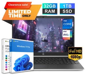 New HP Pavilion Laptop 15 FHD Intel i7 32GB RAM 1TB SSD Win Pro MS Office 2024 - Picture 1 of 10
