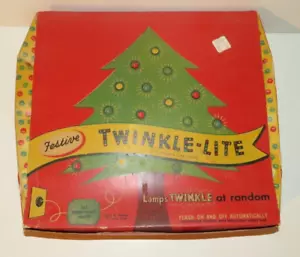 Vintage Festive Twinkle Lite Christmas Lights Firefly Blinker Box Working - Picture 1 of 6
