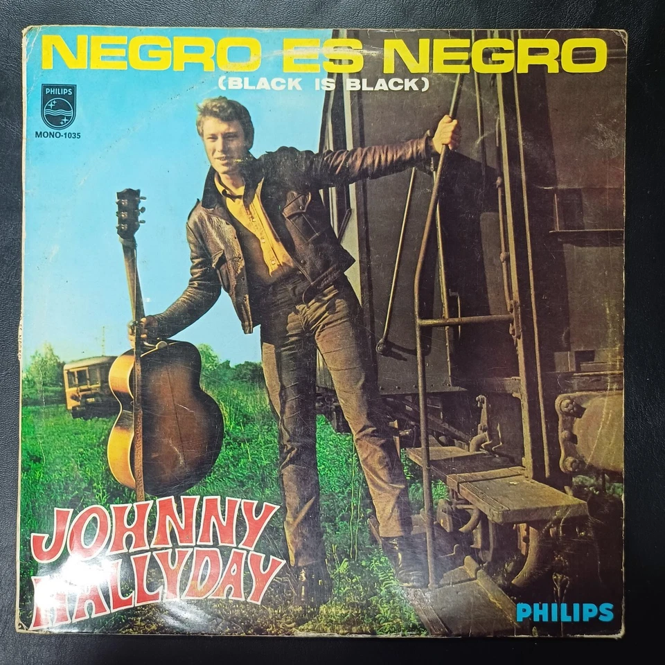 Johnny Hallyday ‎– Negro Es Negro (Black Is Black) - Rock & Roll, Chanson, 1966 - Image 1 of 4