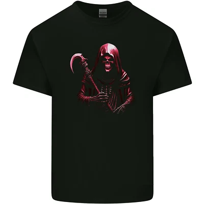Der Sensenmann Und Sythe Totenkopf Design 2 Herren Baumwolle T-Shirt - Bild 1 von 2