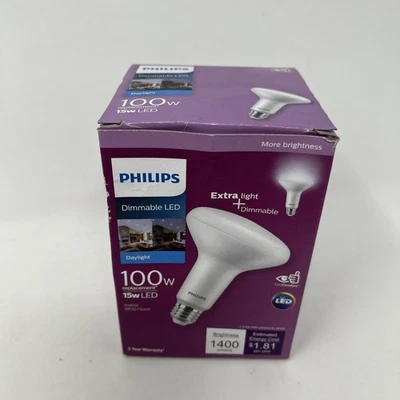 Philips 100 Watt Replacement Dimmable LED BR30 Flood Indoor Daylight 1400 Lumens - Image 1 of 4