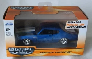 JADA Big Time Muscle Diecast Car 1970 Chevy Chevelle SS 1:32 Scale Blue - Picture 1 of 3