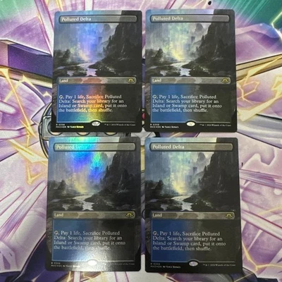 Mtg Borderless Polluted Delta 4 Sheets Of English Foil - Image 1 of 4