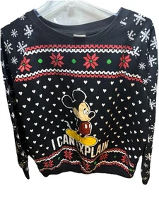 Disney Mickey Mouse Christmas Holiday Sweatshirt I Can Explain Damen L (11-13) - Bild 1 von 5