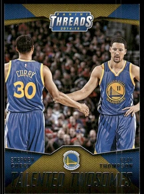2014-15 Threads Stephen Curry / Klay Thompson Talented Twosomes #4 Warriors - Image 1 of 2