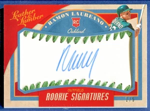 2019 Leather & Lumber Ramon Laureano Rookie Signatures Green #104 1/5 - Bild 1 von 2