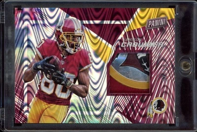 2018 Panini Day Football Jamison Crowder Team Logo Player-Worn Patch /10 Gold - Image 1 of 2