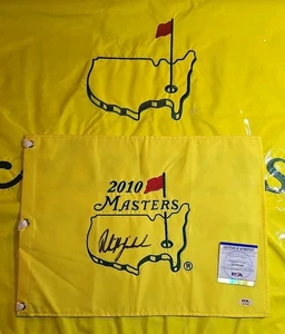 Phil Mickelson Signed Autograph Original 2010 Masters Flag 3rd 🏆 Win PSA Dna - Picture 1 of 4