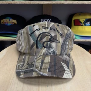 VTG 90s Ducks Unlimited Hat - Camouflage Hunting - Snapback Cap - CLEANED! - Picture 1 of 6