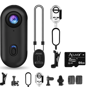 64GB 1080P FHD Mini Body Camera, Wearable POV Action Cam, Thumb-Size Hands-Free - Picture 1 of 10