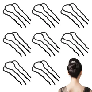 8 Pcs Hair Side Combs, Hairpins for Updos, 4 Prong Metal Updo Black - Picture 1 of 8