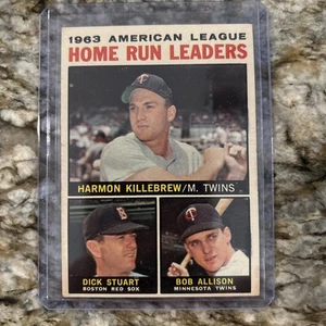 1964 Topps League Leaders Harmon Killebrew, Bob Allison, Dick Stuart #10 Twins - Bild 1 von 2