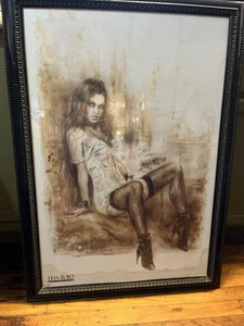 Framed painting titled "Alone" by Luis Royo - Picture 1 of 1