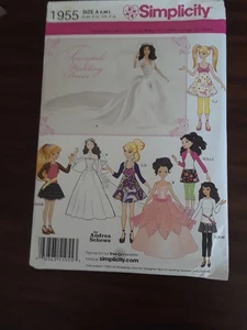 Simplicity 1955 UNCUT Doll Clothes Barbie, 11 ½”  - 2011 Sewing Pattern - Picture 1 of 1