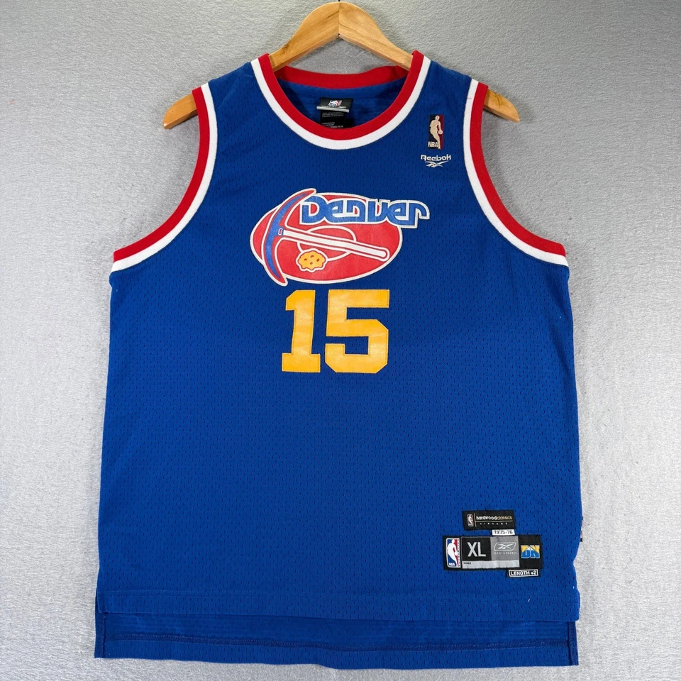 Camiseta deportiva vintage Carmelo Anthony juvenil XL azul Reebok madera dura clásicos retroceso Foto 1 de 4