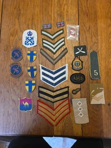 ww1 and ww2 Collection Of Cloth Patches And Rank Insignia - Picture 1 of 24