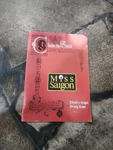 Vintage 1989 Miss Saigon London Drury Lane Theatre Show Program Playbill Rare UK - Picture 1 of 2