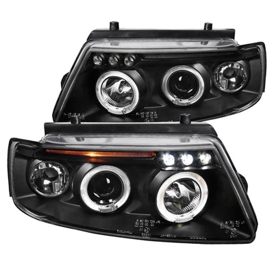 Faros proyectores LED halo negros para Volkswagen Passat 1997-2000 97-00 Foto 1 de 4