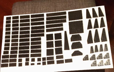 LEGO Lote de (150) Placas, Azulejos y Cuñas Negras - 3710, 3795, 2450, 4162... Foto 1 de 4