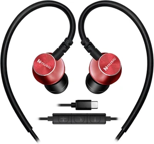 Sports Earbuds Wired with Microphone, USB Type C In-Ear Headphones with over Ear - Picture 1 of 6