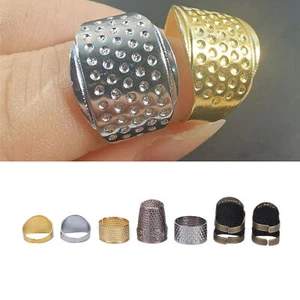 Sewing Thimble Adjustable Finger Protector Shield Pin Needles Set Craft Tool AU - Picture 1 of 11
