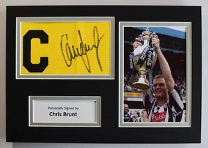 Chris Brunt Signed Captains Armband A4 photo display West Bromwich Albion COA - Picture 1 of 6