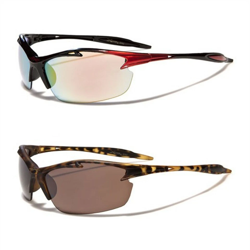 Lightweight X-Loop Wrap Design Mens Womens Sports Fashion Sunglasses - Image 1 of 1