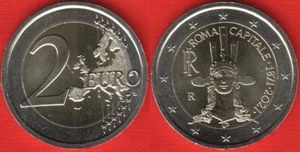 Italy 2 euro 2021 "Rome as the capital of Italy" BiMetallic coin UNC - Picture 1 of 1