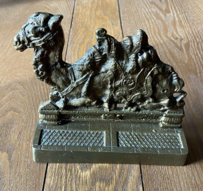 Tope de puerta individual latón camel sujetalibros Foto 1 de 4