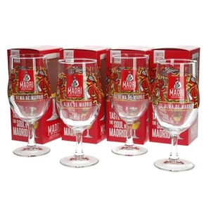 Madri Pint Glasses Ltd edition party bar mancave set of 4 collectables - Picture 1 of 4