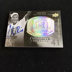 2011-12 Exquisite Collection Glen Rice Championship Bling Autograph Auto #63/99 - Picture 1 of 2