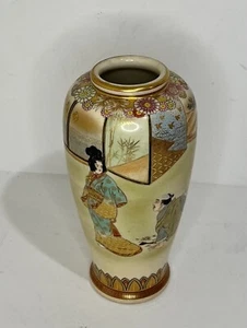 Antike japanische Satsuma Porzellan Vase - Bild 1 von 5