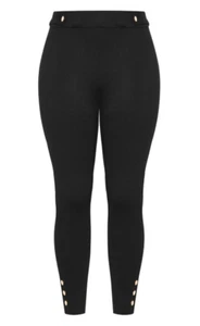 CITY CHIC PARTY FEVER PANTS / LEGGINGS BLACK XL / 22 / 50 worn once . - Picture 1 of 6