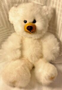 Handmade Peruvian 100% Baby Alpaca Fur Teddy Bear (13 inches approx) White Gift