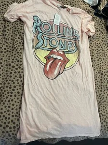 Rolling Stones Pink Nightie M Freepost J41 - Picture 1 of 6