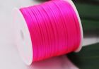 50 Meters X 1Mm Chinese Knot Rattail Satin Cord Braid Macrame String For Jewelry