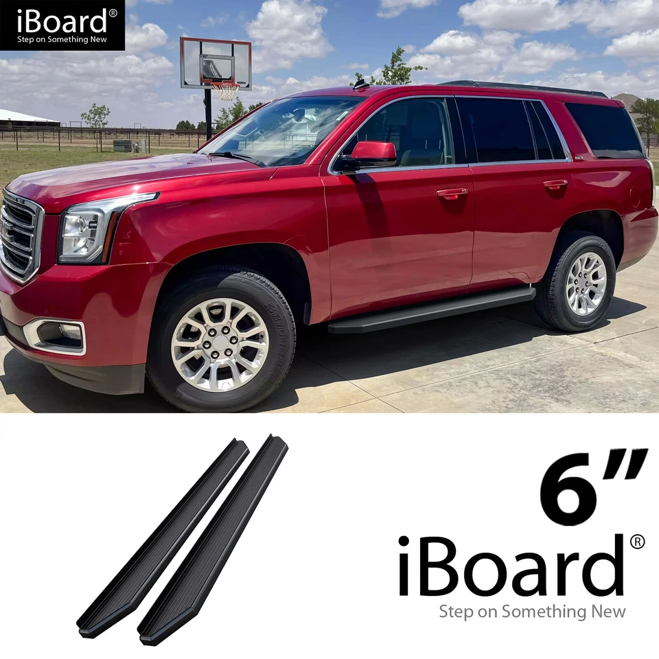 APS Running Board Black 6" Fit Chevy Suburban GMC Yukon XL 05-20 Foto 1 de 4