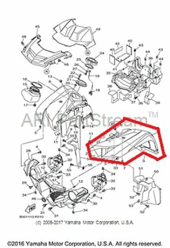 NEW OEM YAMAHA GRIZZLY EPS 700 4WD FRONT LEFT FENDER BLUE Foto 1 de 1